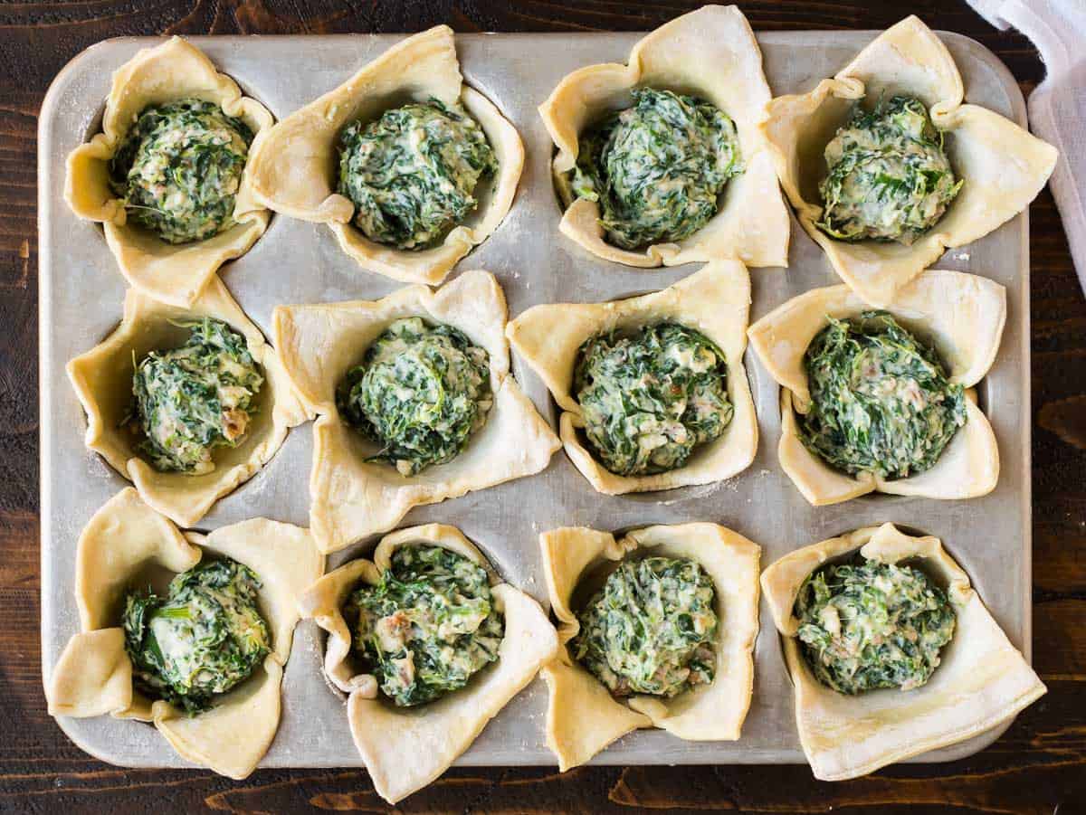 Easy Feta Spinach Bacon Puffs