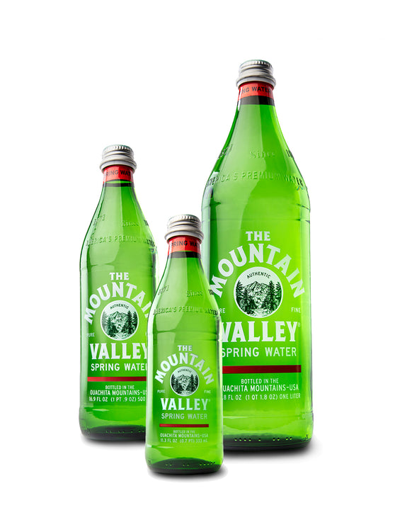  Mountain Valley, Spring Water, Glass Bottle, 16.9